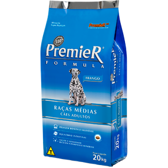Premier Adultos Raças Médias Frango - 20 kg Premier Adultos Raças Médias Frango - 20 kg